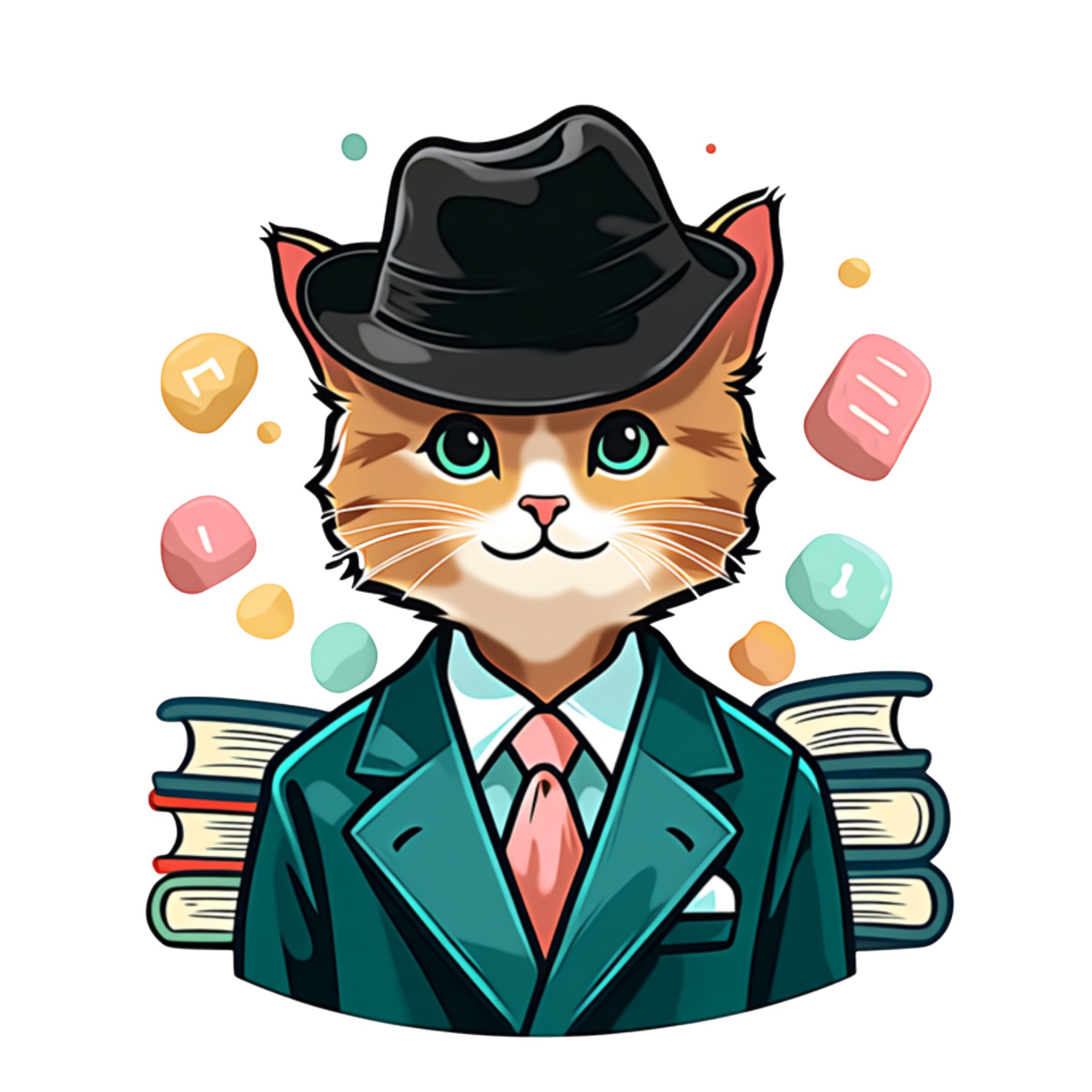 旧书摊的猫